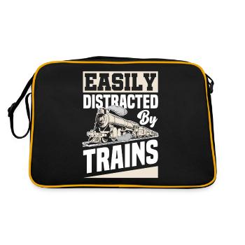 Train train lover trains train driver train driver - Retro Bag - black/gold - Back