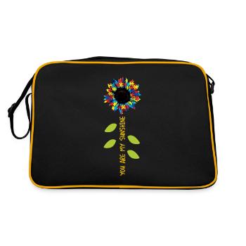 Tu es mon rayon de soleil - Autisme de tournesol - Sac Retro - noir/or - Dos