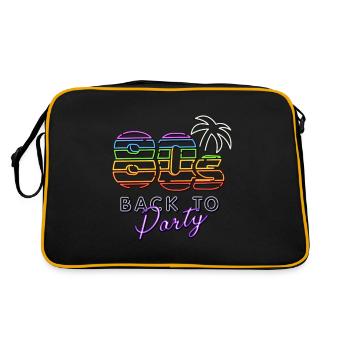 80s back to party gift for colorful 80s - Retro Bag - black/gold - Back