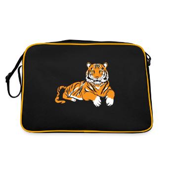 tigre du Bengale - Sac Retro - noir/or - Dos