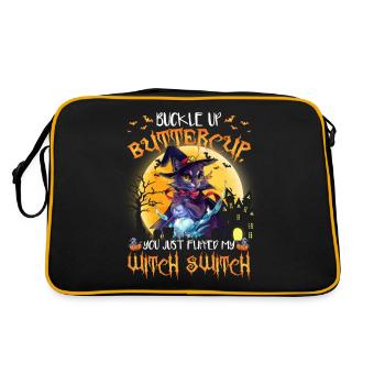 Buckle Up Buttercup You Just Flipped My Witch - Retro Bag - black/gold - Back