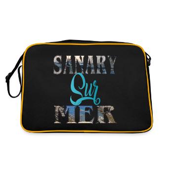 Sanary sur Mer - Retro Tasche - Schwarz/Gold - Hinten
