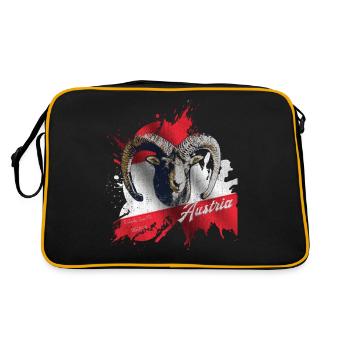 Austria Autriche Gäms Steinbock Cadeau - Sac Retro - noir/or - Dos