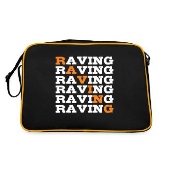 Raving rave raver - Sac Retro - noir/or - Dos