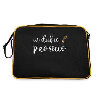Idée cadeau étudiant en droit In Dubio Prosecco - Sac Retro - noir/or - Dos