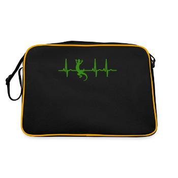 Battement de coeur de reptile lézard - Sac Retro - noir/or - Dos