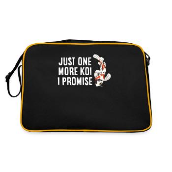 Nur noch ein Koi Ich verspreche Koi-Fisch - Retro Tasche - Schwarz/Gold - Hinten