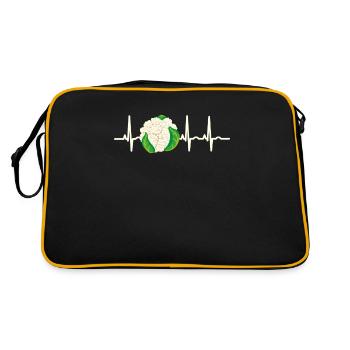 Cauliflower Low Carb Vegetable Heartbeat - Retro Bag - black/gold - Back
