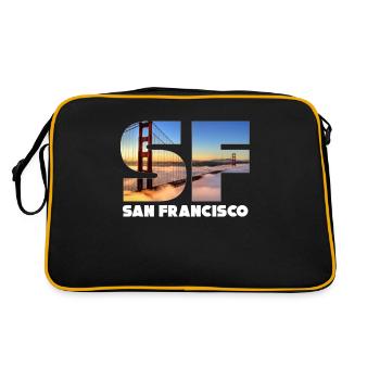 San Francisco - Retro Bag - black/gold - Back