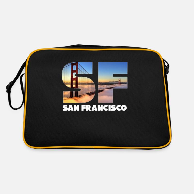 San Francisco - Sac Retro - noir/or