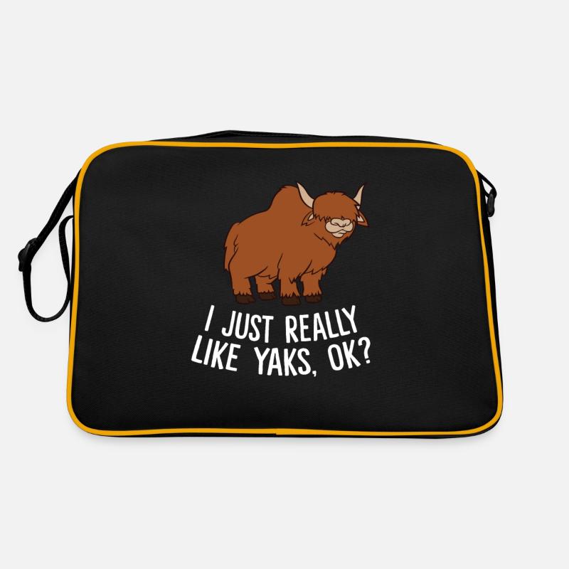 I Just Really Like Yaks, Ok Cute Yak Retro Bag