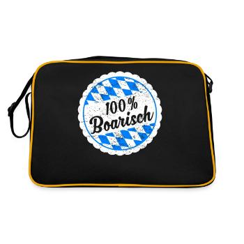 Bavarois 100% Boarisch cadeau - Sac Retro - noir/or - Dos