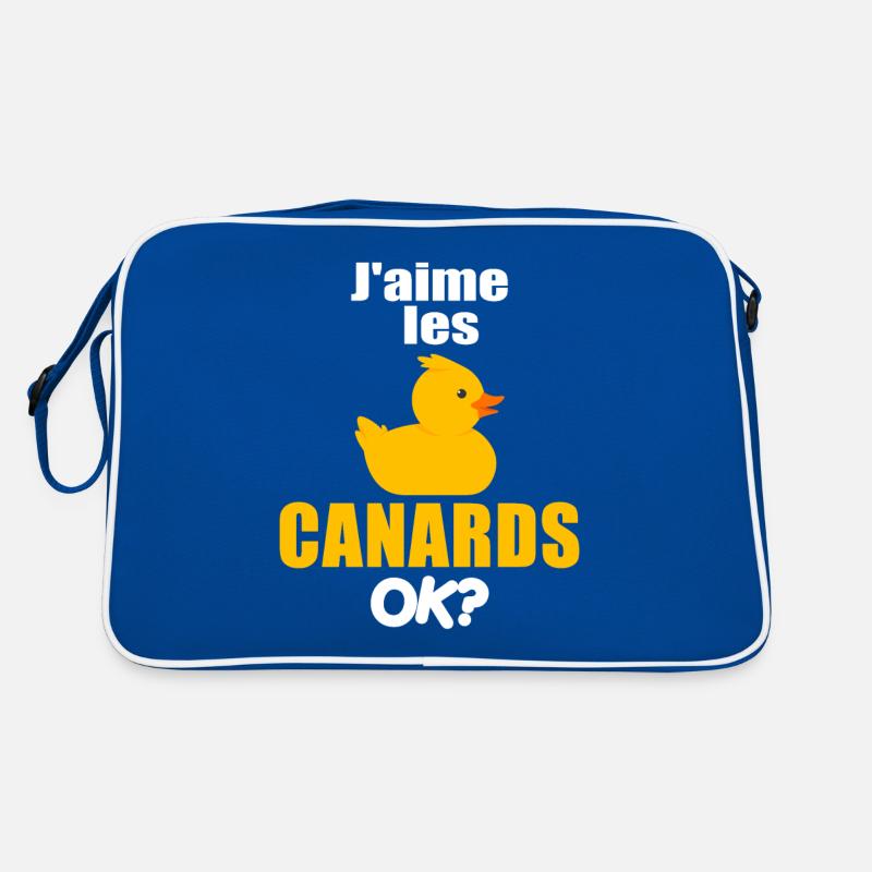 J aime les canards, Canard jaune, caoutchouc Sac Retro