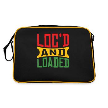 Dreadlocks Rasta hair Rastafarian gift - Retro Bag - black/gold - Back