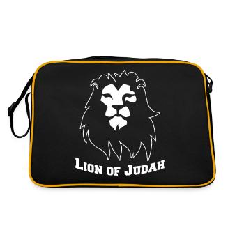 Lion of Judah design, Hebrew Israelite design - Retro Bag - black/gold - Back