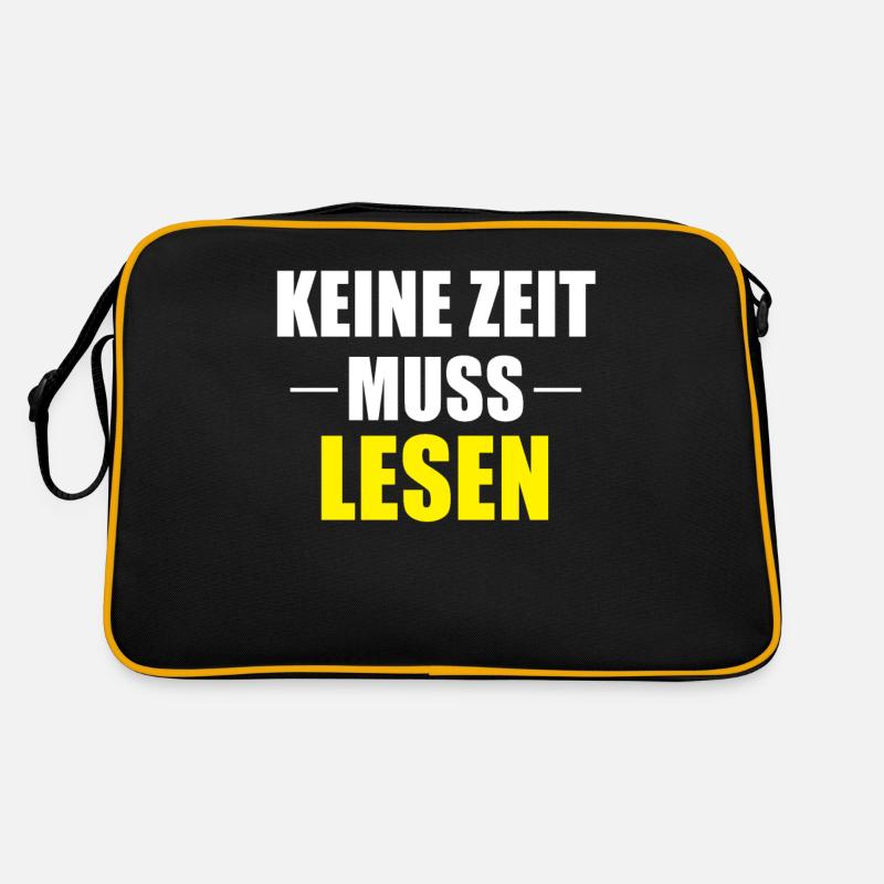 Muss Lesen Buch Bücher Leser Spruch Geschenk Retro Tasche