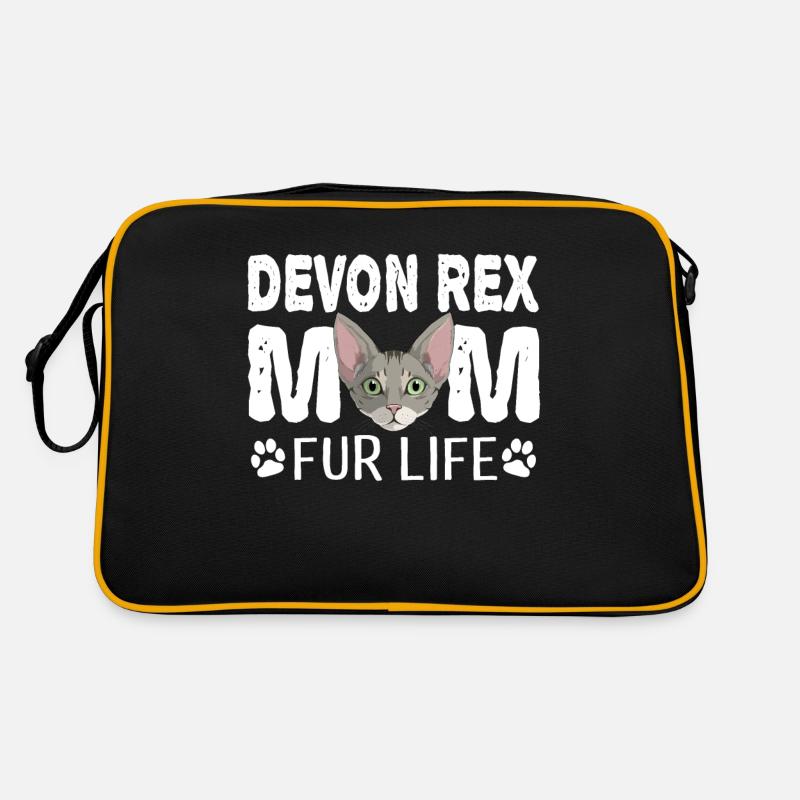 Devon Rex Cat Maman Fur Life Kitty Pun Sac Retro