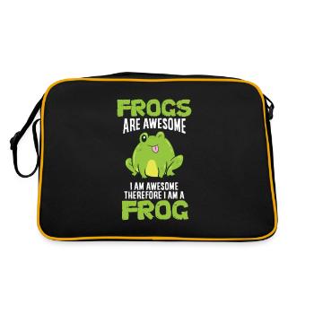 Cadeau pour grenouille Je suis Une grenouille - Sac Retro - noir/or - Dos