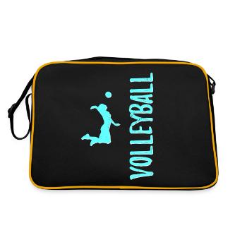 Cadeau d'équipe de jeu de sport de volley-ball - Sac Retro - noir/or - Dos