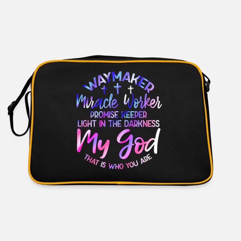 Way Maker Miracle Worker Promise Keeper T Shirt Retro Tasche