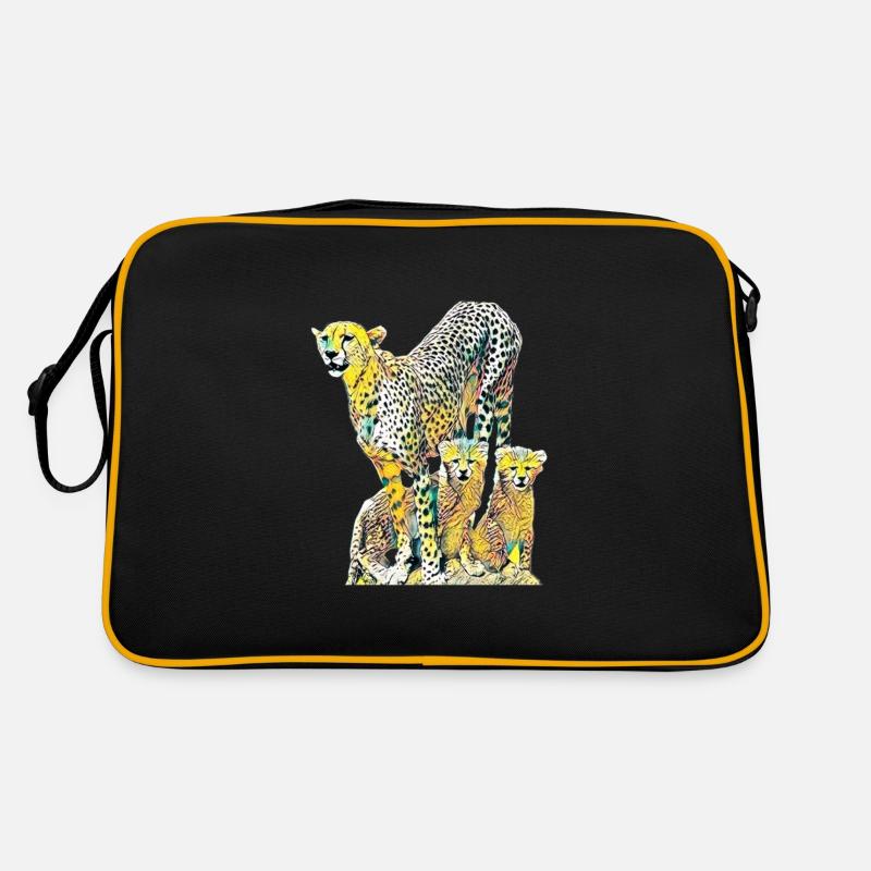 Gepard - Retro Tasche - Schwarz/Gold