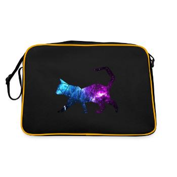Chat Galaxie - Chat Univers - Sac Retro - noir/or - Dos