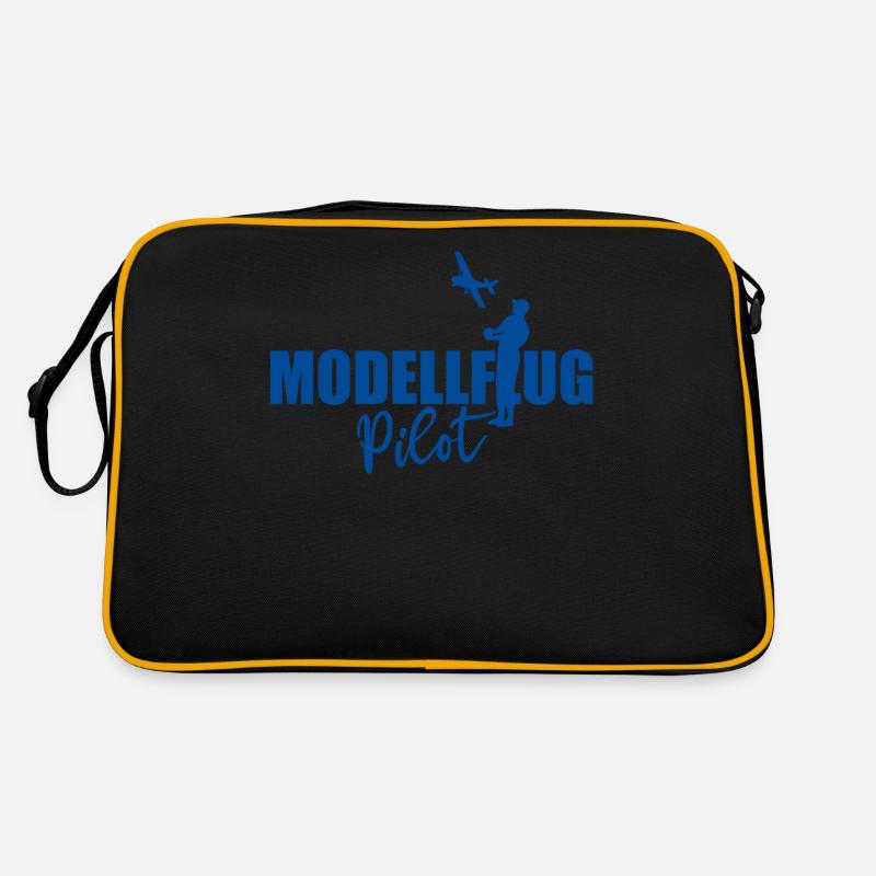 Modellflug Pilot Modellbauer Flugzeug Geschenk Retro Tasche