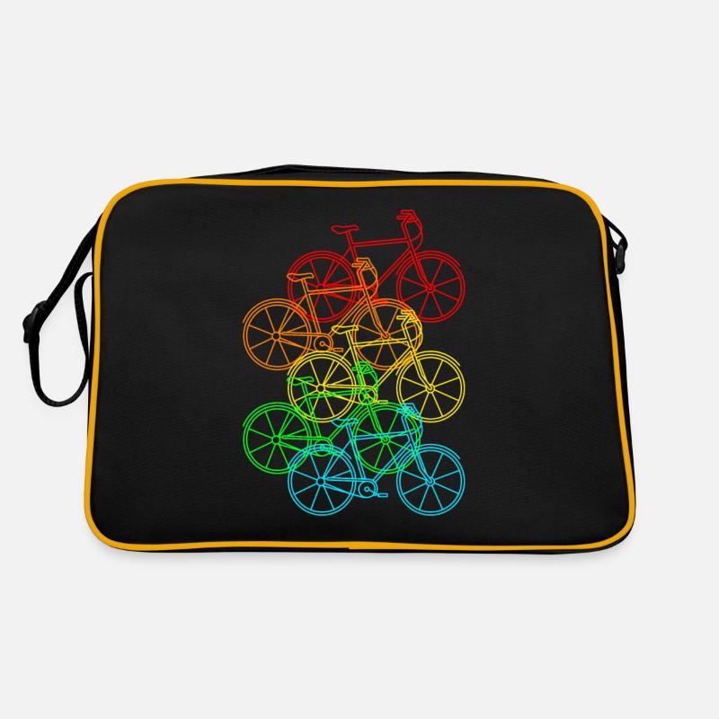 Fahrrad - Retro Tasche - Schwarz/Gold