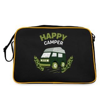Pas du tout! Happy Camper Camping Caravane - Sac Retro - noir/or - Dos