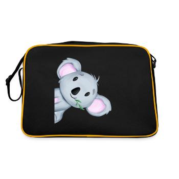 Cadeau mignon Koala Australie - Sac Retro - noir/or - Dos