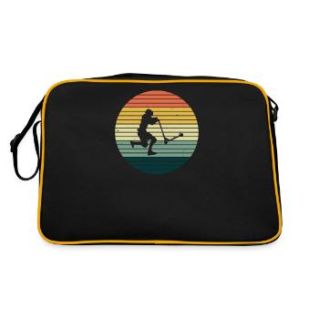 Vintage Scooter Roller Skatepark Stunt Gift - Sac Retro - noir/or - Dos