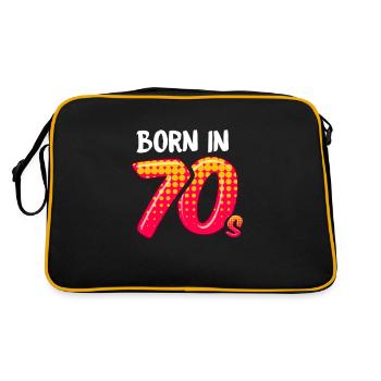 Born in 70s gift for wild 70s kids - Retro Bag - black/gold - Back