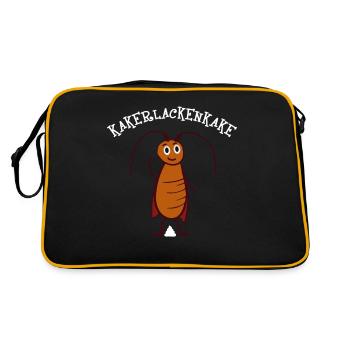 Kakerlaken Kakerlake Schädling Insekten Insekt - Retro Tasche - Schwarz/Gold - Hinten