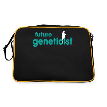 Future Geneticist - Retro Tasche - Schwarz/Gold - Hinten