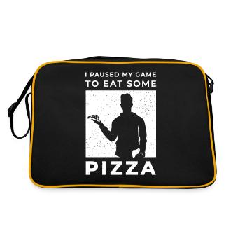 Gaming Pizza Gamer Gaming Pizza Gamer Gaming - Sac Retro - noir/or - Dos