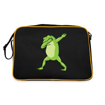 Dabbing Grenouille Drôle grenouille Dab Drôle grenouille - Sac Retro - noir/or - Dos