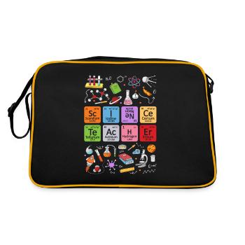 Cadeaux de professeur de physique - Sac Retro - noir/or - Dos