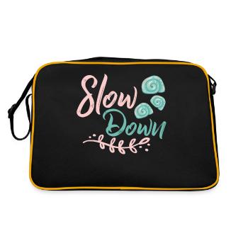 Slow down - Retro Bag - black/gold - Back