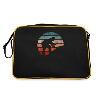 Charpentier vintage sur le toit - Sac Retro - noir/or - Dos