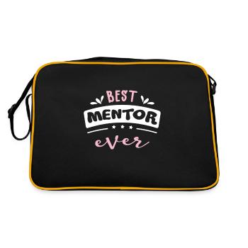Best Mentor Ever Gift Idea - Retro Bag - black/gold - Back