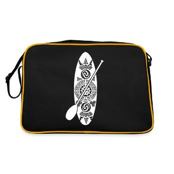 Stand Up Paddeling Paddleboard - Retro Bag - black/gold - Back