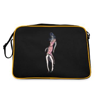 Modedesigner - Retro Tasche - Schwarz/Gold - Hinten