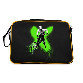 garçon cool sautant en vélo de montagne - Sac Retro - noir/or - Dos