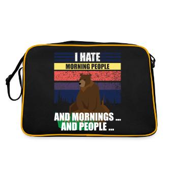 I hate people - Retro Bag - black/gold - Back