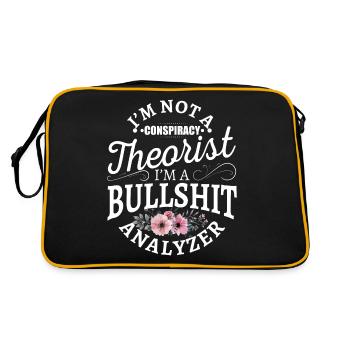 Je ne suis pas un théoricien du complot, je suis un analy de conneries - Sac Retro - noir/or - Dos