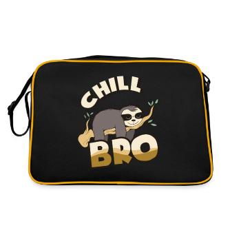 Faultier Faultier Baby Chill Bro Faul - Retro Tasche - Schwarz/Gold - Hinten