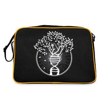 Tree gift, DNA design, Genetics design print - Retro Bag - black/gold - Back