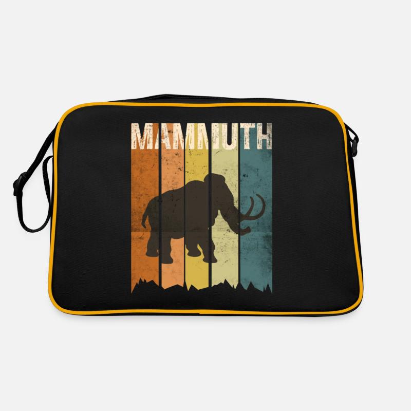 Vintage sunset mammoth animal gift Retro Bag