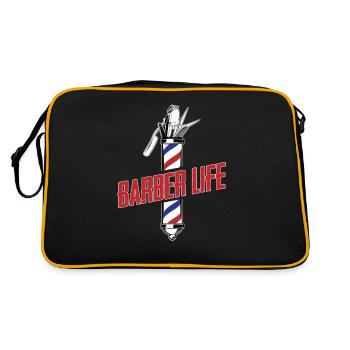 Barber Barbershop Barber Barbe - Sac Retro - noir/or - Dos