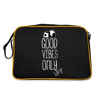 K - Pop good vibes only Panda - Retro Bag - black/gold - Back